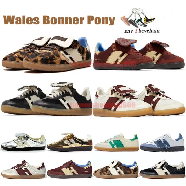 Hochwertige Wales Bonner Leopard Schuhe Creme Mystery White Fox Brown Damen Trainer Pony Wales Bonner Green Sliver Black Designer Herren Sneakers 36-45