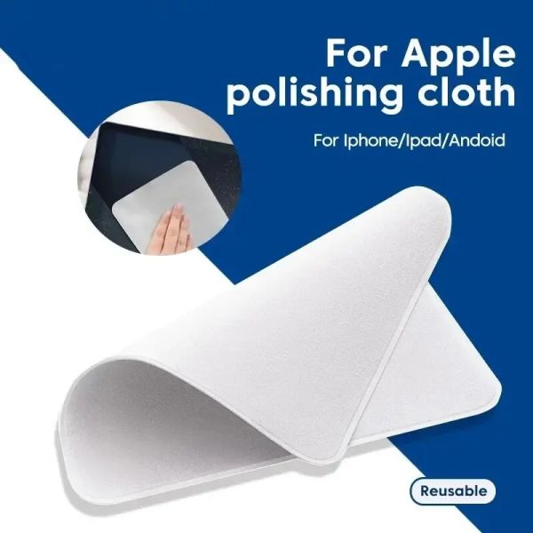 Für Apple Polishing Stoffmikrofaserreinigung Wischer 16 cm 1: 1 Originales Phone Screen Cleaner Poliser Tuch für iPhone iPad Tablet