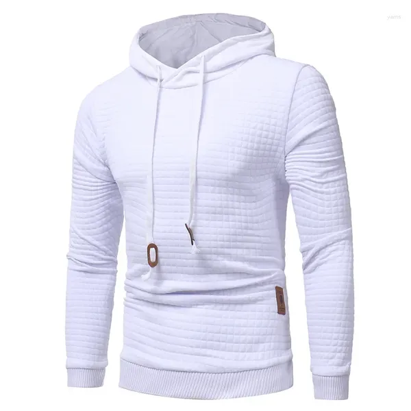 Felpe con cappuccio da uomo 2024 con cappuccio casual sciolto grande tinta unita versatile pullover maglione cappotto manica lunga