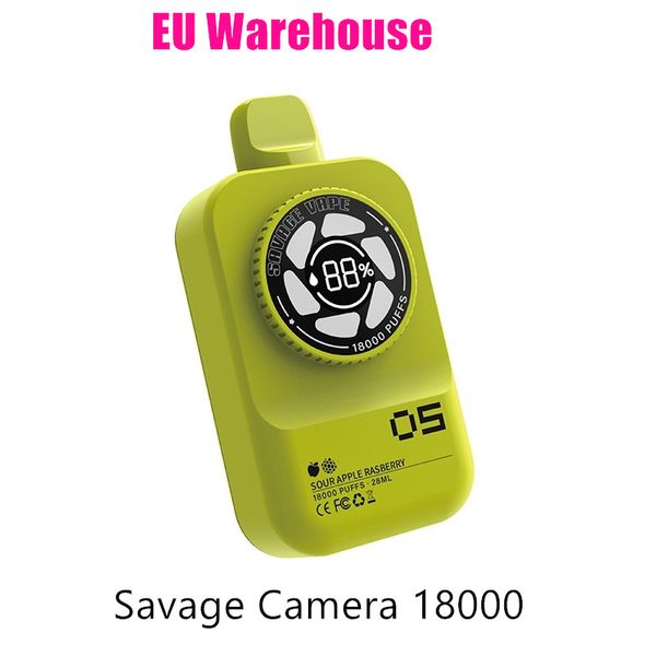 UE armazém puff 18000 Vaper Savage Vapes 28ml Juice E Cigarro Puff Shisha Screen Display 10 sabores 2% 3% 5% Nic Mesh Bobina