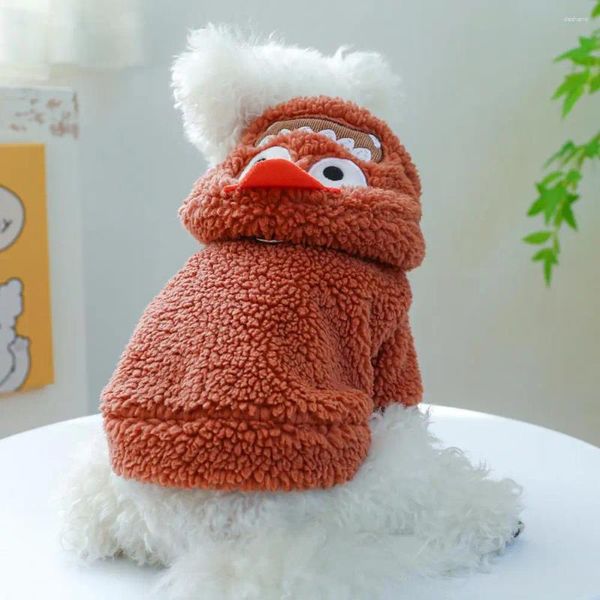 Собачья одежда домашние животные одежда капюшона уютная мультфильм ПЭТ зимний курт