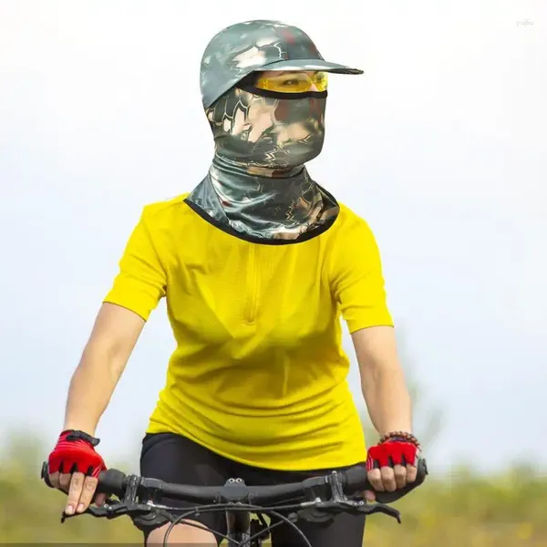Cappellini da ciclismo Sport all'aria aperta Bandana Moto Buff sul collo Fascia per capelli senza cuciture Maschera Sciarpa da pesca per escursionismo Visiera