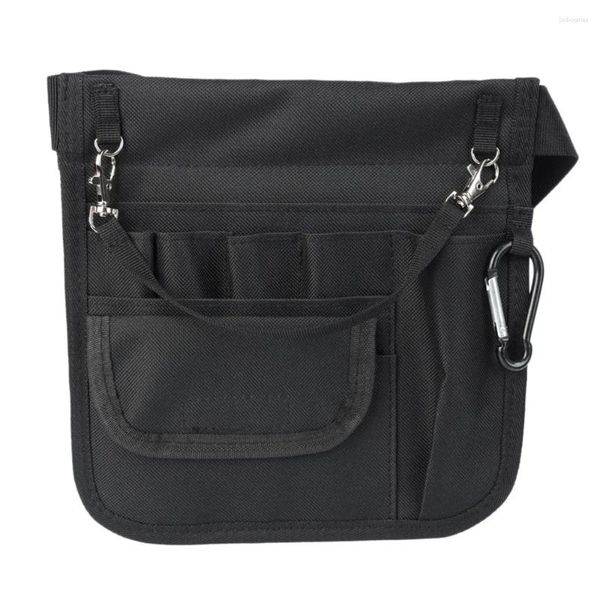 Sacos de armazenamento Saco de enfermagem Fanny Pack Belt Utility Kit Ferramentas Bolso Organizador Cintura Bolsa Hip - Preto