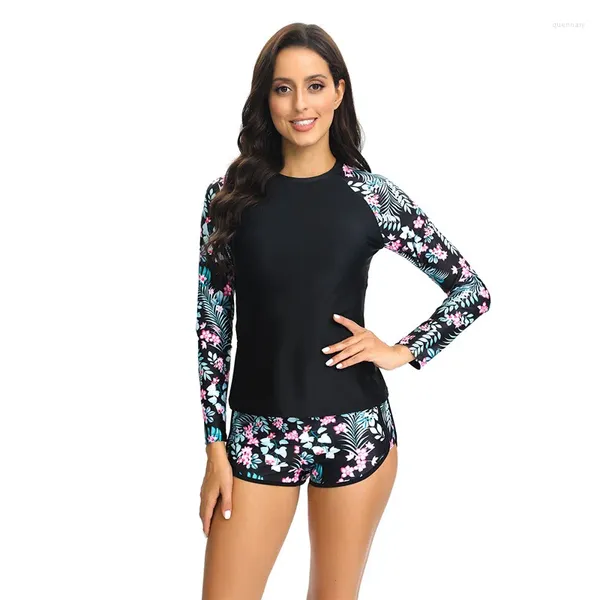 Costumi da bagno da donna a maniche lunghe da donna Rash Guard 2024 bikini costume da bagno a due pezzi donna surf costume da bagno beachwear costume da bagno monokini