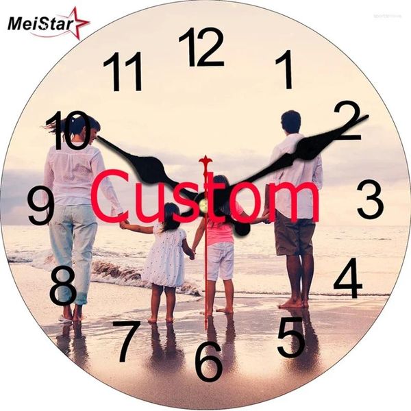 Orologi da parete personalizzati personalizzati Love Po Pint Clock Design Figura in legno Casa Soggiorno Ufficio Garage