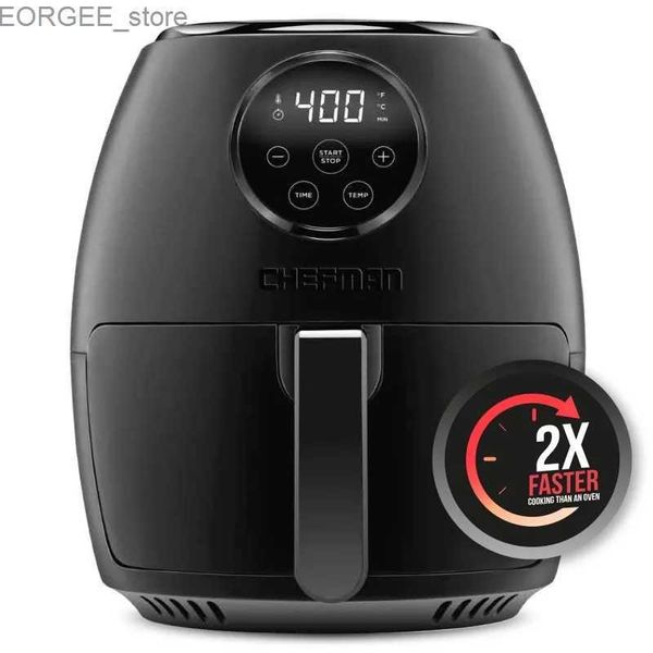 Air Fryers Turbofry Digital Touch Air Fryer 3.6 Quart Capacidade de fritura sem óleo Matte Black Y240402