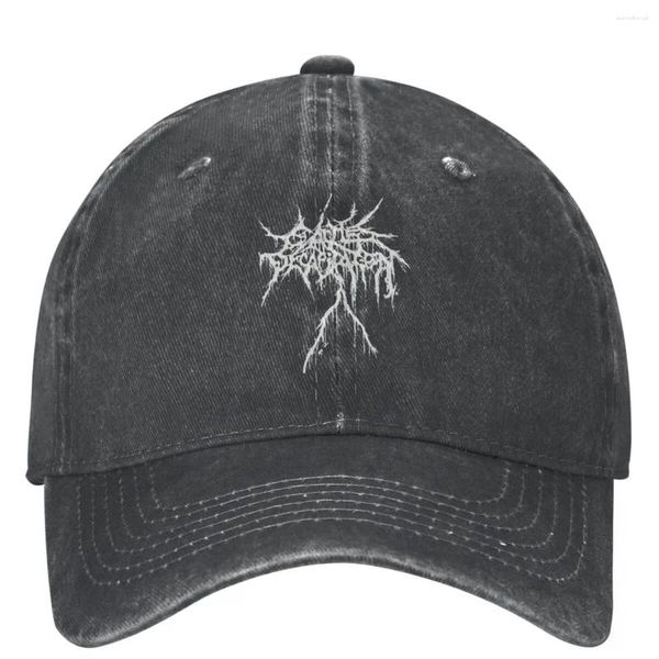 Top Caps Sığır Deatapitation Death Metal Mal Mal UNISEX Stil Beyzbol Kapağı Sıkıntılı Pamuk Şapkalar Retro Tüm Mevsimler Seyahat