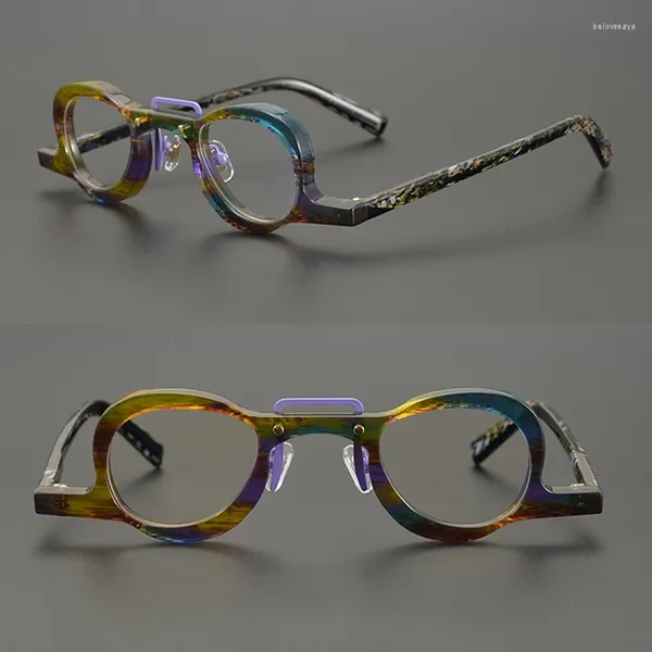 Sonnenbrillen Frames ultraleichte Luxusdesigner Männer Klassische Schildkröte kleine quadratische Brille handgefertigte Vintage Frauen Personalisierte Brille personalisierte Brille