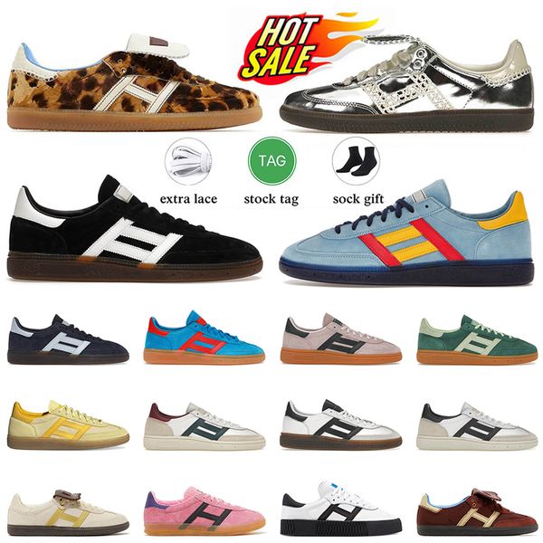 Scarpe speciali da pallamano firmate Uomo Donna Scarpe casual Galles Bonner Pony Leopard Argento metallizzato Bauhaus Mocassini vintage Spezials Scarpe da ginnastica collegiali per interni