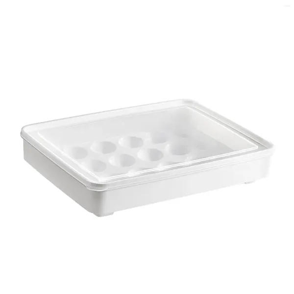 Garrafas de armazenamento 24 grade ovo geladeira organizadores tampas claras versátil detém ovos recipiente rack para bancada geladeira cozinha