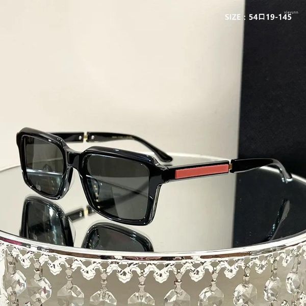 Óculos de sol 2024 moda quadrado para mulheres vintage rebite decoração gradiente uv400 leopardo azul esportes