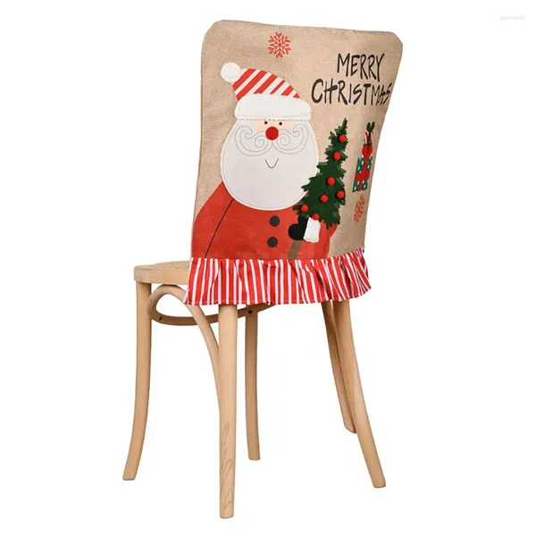 Coperture per sedie Natale 53x47 cm Copertina posteriore ornamento per sedie da pranzo standard durevoli