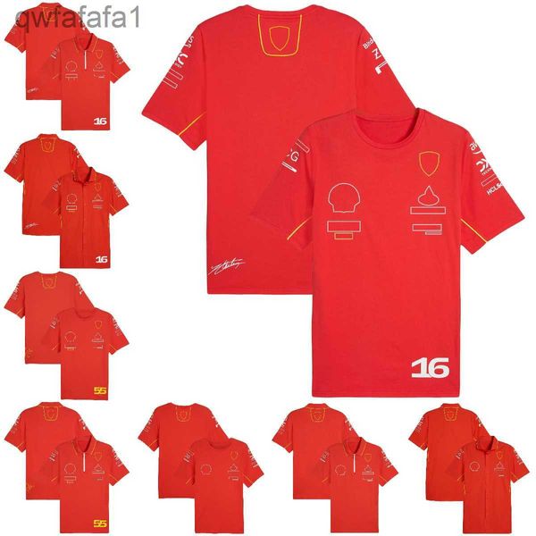 2024 F1 Fahrer T-Shirt Formel Herren Poloshirts Neue Saison Rot Team Uniform Kleidung Rennanzug Motorsport Trikot 2LTT