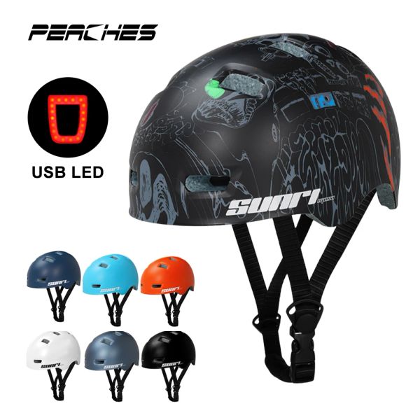 Helme Sicherheitshelm Erwachsener Teenager Fahrrad Fahrrad Radfahrrad Elektromutroller BMX Skateboard Skate Stunt Bomber Inmold Cycling Helm