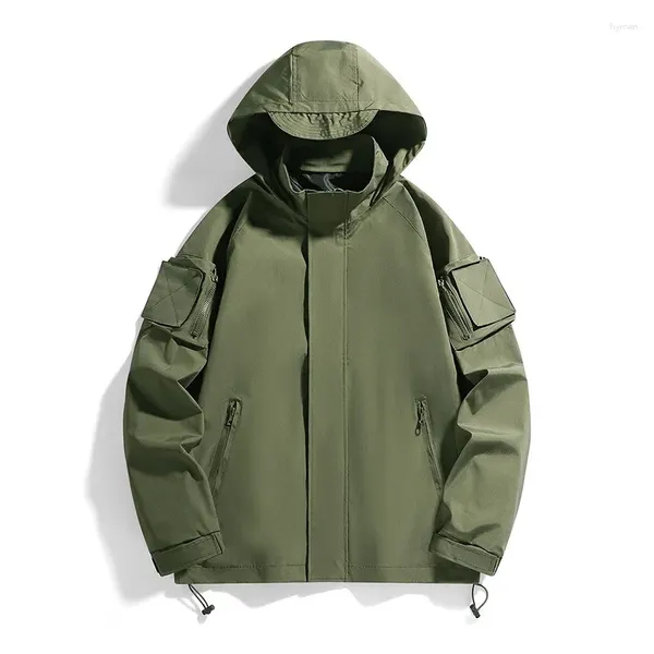 Giubbotti da uomo Casual Per Techwear Antivento Nero Verde Militare Bomber Cargo 2024 Primavera Autunno Abbigliamento Oversize 5XL