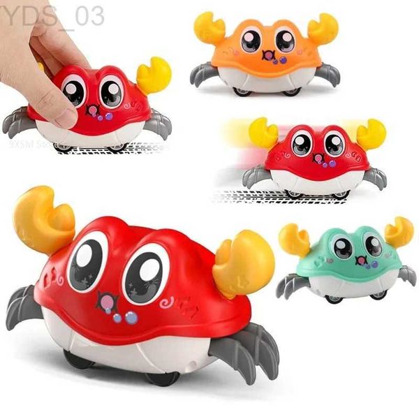 Animali elettrici / RC Crling Crab Tummy Time Giocattoli sensoriali per bambini Apprendimento infantile Crl Sviluppo del bambino Neonati Regalo di compleanno interattivo per passeggiate YQ240402