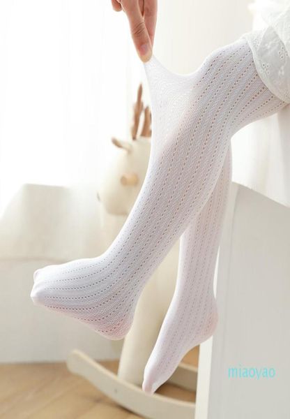 Sommer Mesh dünne Leggings Strumpfhosen Kinder039s Strumpfhosen Mädchen Socken Baby Boden einfarbig hohl Z45464204914