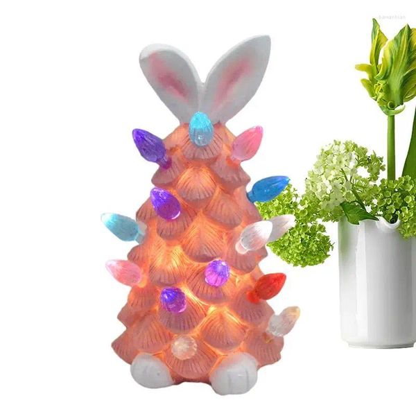 Figurine decorative Easter Tree Light Up Decorazioni da tavolo da tavolo a batteria Centrotavola per tema