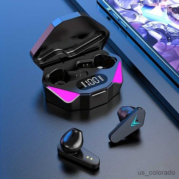 Fones de ouvido para celular Fones de ouvido sem fio verdadeiros com controle de toque Estojo de carregamento sem fio Microfone embutido Design intra-auricular - Ideal para jogos e vídeo