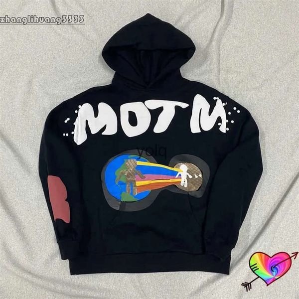 Sweatshirts Herren Hoodies 2023FW Man On E Moon CPFM Hoodie Männer Frauen Pu Print Kid Cudi Oversize Hip Hop Cpfm.Xyz Hoody Pulloversyolq lloversyolq