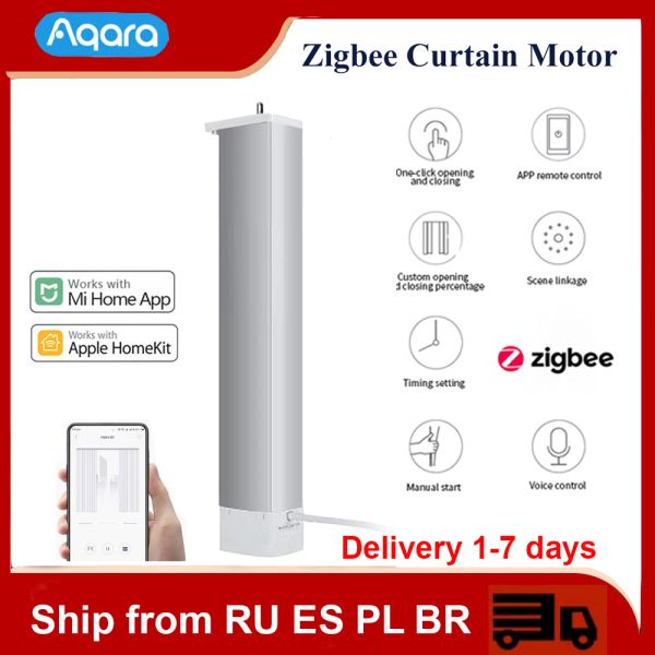 Управление Aqara Smart Curtain Motor ZNCLDJ11LM Настройка времени Управление связью Приложение Дистанционное управление Голосовое управление Xiaoai для приложения Xiaomi Mijia