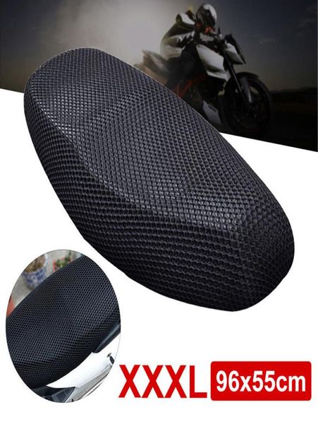 Xxxl 96x55cm 3D Motosiklet Elektrikli Bisiklet Net Koltuk Kapağı Soğutma Koruyucu Bisiklet Aksesuarları Araba Stil Antislip Yastık Black1406026