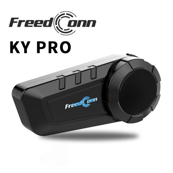 Freedconn KY Pro Bluetooth Motorrad Intercom Helm Headset BT5.0 FM 1000M Musik Sharing Communicator System 10 Fahrer Konferenz für Motorräder