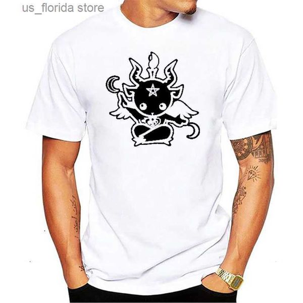 T-shirt da uomo Demon Goat Evil magliette grafiche in cotone o collo t-shirt da uomo top Y240402