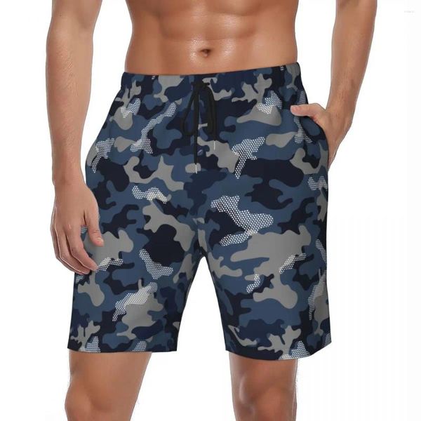 Shorts masculinos Camuflagem urbana Summer Abstract Abstract Sports Sports Surf Beach machos confortáveis ​​clássicos plus size baús de natação