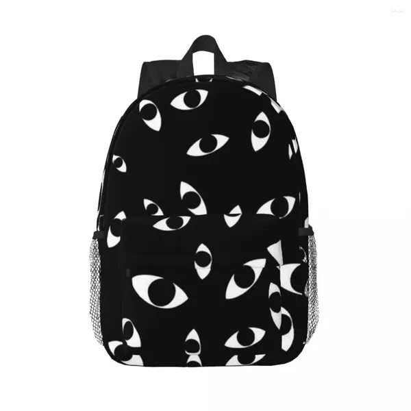 Mochila olhos portas mochilas adolescente bookbag estudantes dos desenhos animados sacos de escola portátil bolsa de ombro grande capacidade