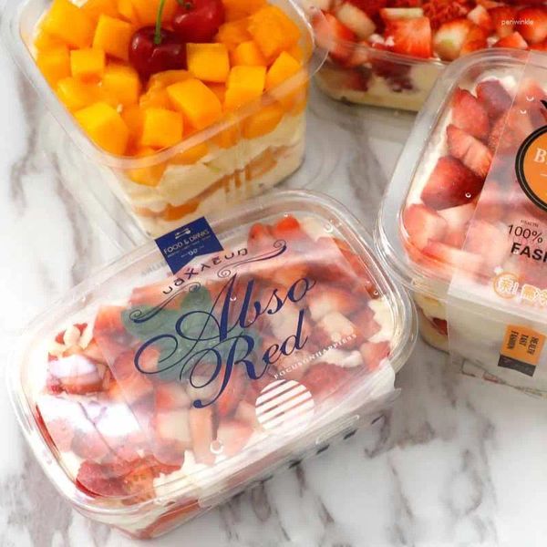 Stampi da forno Scatola di frutta usa e getta Torta a mille strati Confezione di mousse di mango fai-da-te Accessori per contenitori per alimenti da asporto