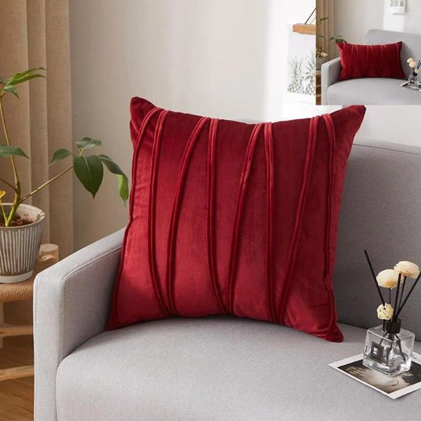 Travesseiro elegante fronha com zíper moderno quadrado elegante capas de pelúcia para decoração de casa quarto fechamento sofá
