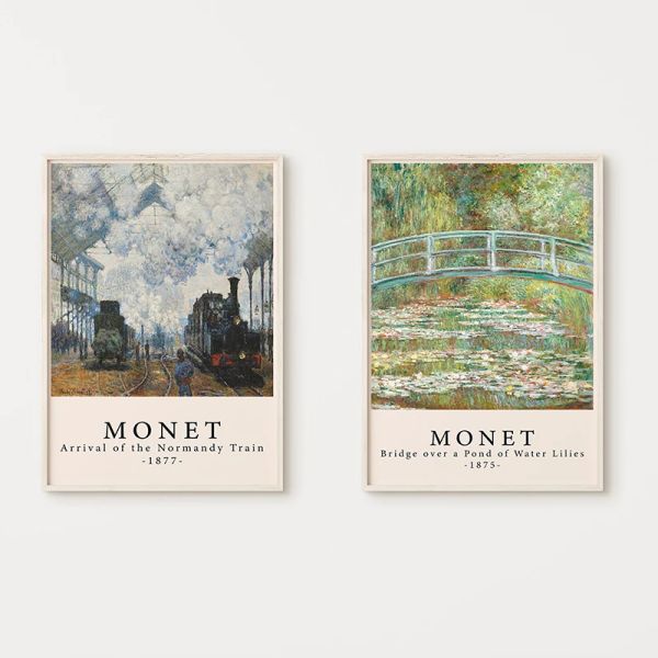 Artista impressionismo Claude Monet Poster Water Lilies Pinturas de lona Picture Art Picture for Living Room Home Decoration