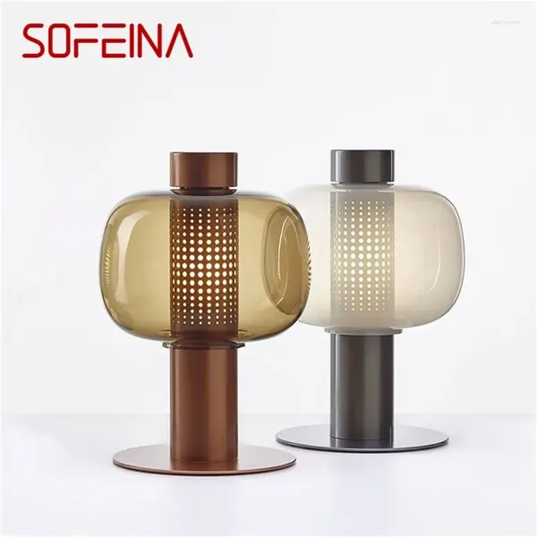 Lâmpadas de mesa SOFEINA Nordic Light Contemporâneo Simples Lâmpada de mesa LED para decoração de quarto de cama de casa