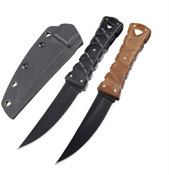 Coltello dritto di fascia alta H9901 di alta qualità DC53 Lama con rivestimento in titanio nero Tang completo G10 / Manico in micarta Coltelli da sopravvivenza per campeggio all'aperto con Kydex