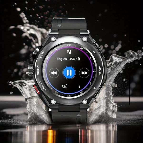 Internationale Trend-Smartwatch im Sportstil mit Bluetooth-Headset und MP3-Player – wasserdicht, Schrittzähler, Anruf- und Nachrichtenerinnerung – multifunktionales Zifferblatt