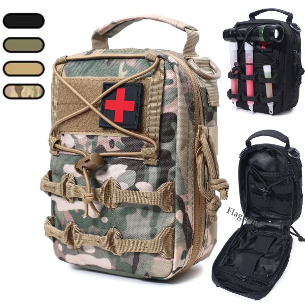 Sopravvivenza da campeggio Escursionismo Kit di pronto soccorso medico Marsupio da uomo Borsa di emergenza militare Caccia Molle EDC Tattico Airsoft Sports Rescue Pack