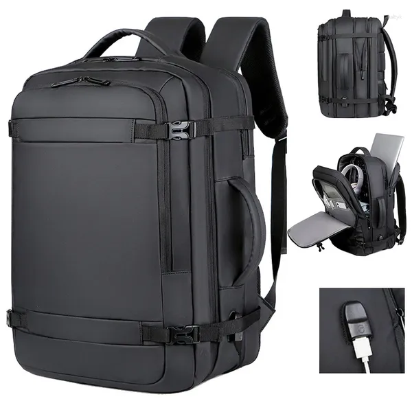 Zaino da viaggio per laptop 40l multifunzione espandibile da 17 pollici Borsa da uomo Notebook impermeabile Zaini da lavoro da uomo di grande capacità