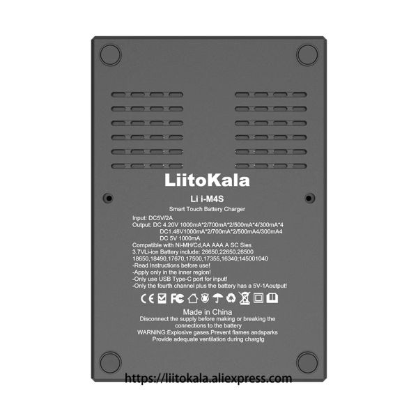 Liitokala lii-M4S 3,7 V 18650 26650 21700 14500 18350 20700 17500 1,2 V AA AAA A C LCD Multifunktionaler Lithium-Batterie-Ladegerät