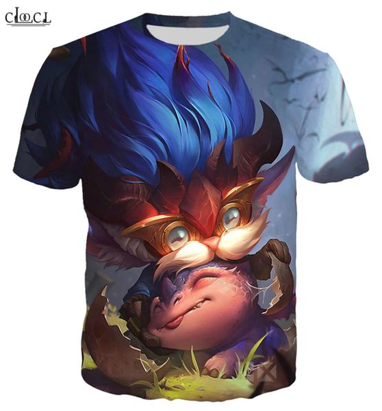 Oyun Ligi Efsaneleri Tişört Erkek Kadınlar 3D Baskı Omega Squad Tristana Kahraman Skin Dragon Trainer Heimerdinger Kısa Kollu Moda 2794708