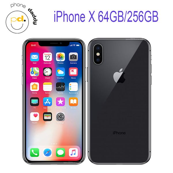 iPhone originale sbloccato da 5,8 pollici Super Retina OLED Schermo iPhone X cellulare 3G RAM 64 GB da 256 GB ROM Mobilephone