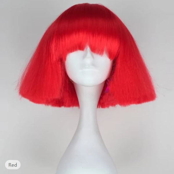 Wigs Hairjoy Lady Gaga cosplay parrucche dritte bob corta marrone scuro grigio bionda scuro bionda rosa bionda nero capelli sintetici parrucca