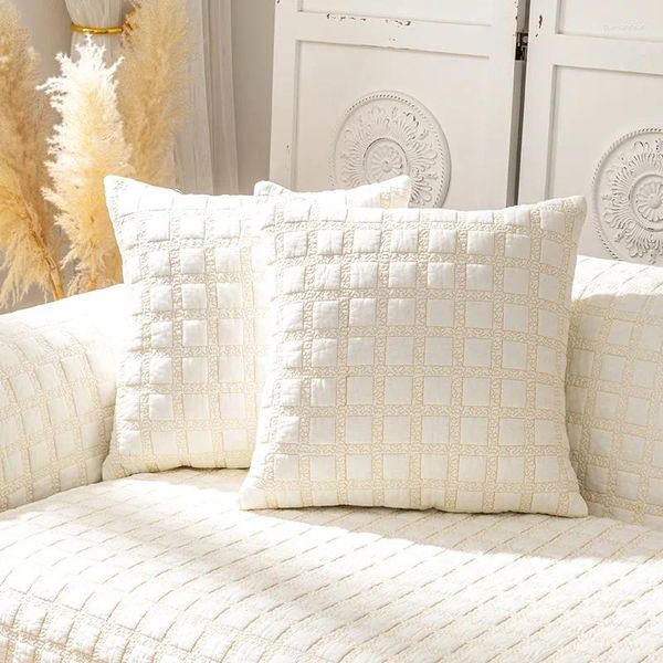 Cadeira cobre tecido puro algodão sofá almofada anti deslizamento à prova de poeira grosso acolchoado encosto toalha minimalismo casa sala de estar cinto