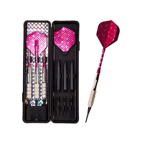 Darts 3 pezzi Impostare 16 g di alta qualità Dart Electronic Antithrow Antiskid Punta morbida Protanza Darts Red Ala Ala Red Dart Set278W