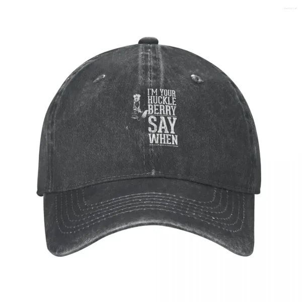 Bonés de bola I'm Your Huckleberry - Say When Cowboy Hat Beach Wild Cap Feminino Masculino