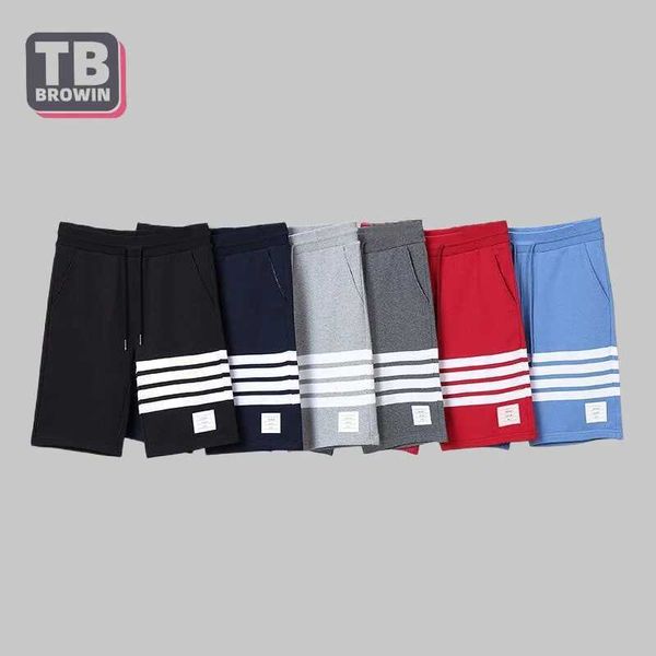 Männer Shorts TB Casual Shorts Vier Streifen Sommer Männer Tom Trend Drstring Baumwolle Marke Sport Paar ShortsC240402