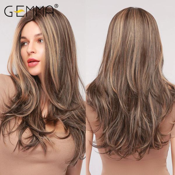 Парики Gemma Long Wavy Synthetic Wig Theat Устойчивый