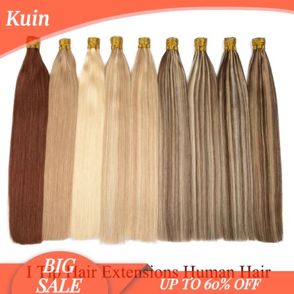 Extensions I Tip Haarverlängerung, maschinell hergestellt, Remy, gerade, natürliche Fusion-Haarverlängerung, 50 Stück/Set, Keratin-Kapseln, Ombre-Blond gefärbt