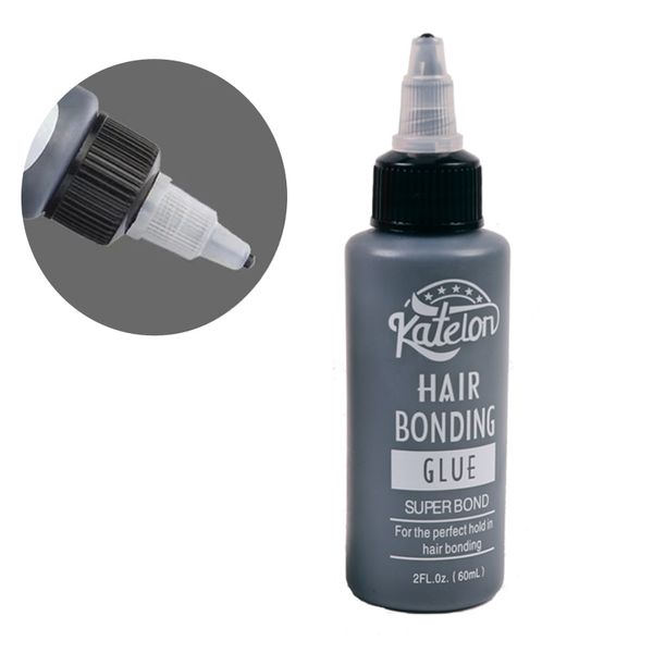 Cola cabelos colando e removedor adesivo para tecido de cabelo 2fl.oz 60 ml preto bond ultra hold cola para pacote de peças de cabelo invisível