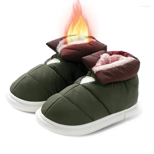 Slippers Down Booties Men Women Traction Bootie Womens Warm Unisex Indoor Outdoor